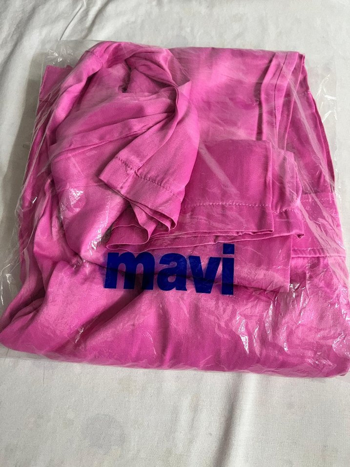 Pembe Parlak Salaş Midi Kadın Kumaş Pantolon - Görsel 5