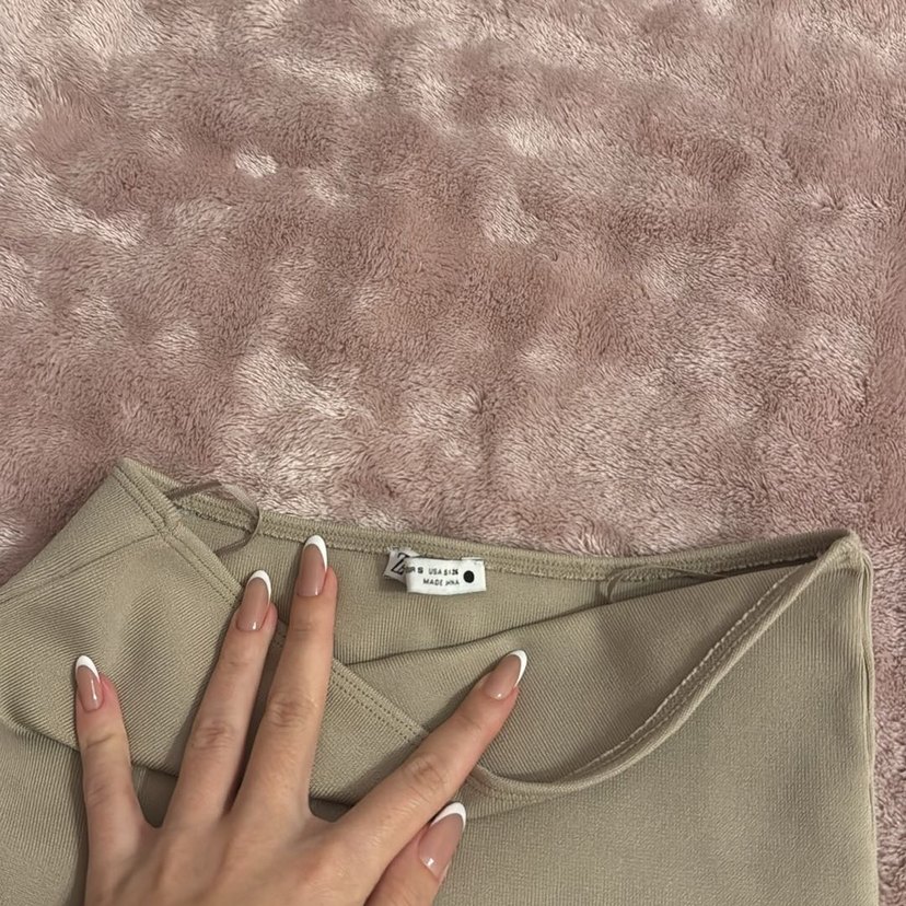 Bej Kadın Straplez Crop Zara - Görsel 3