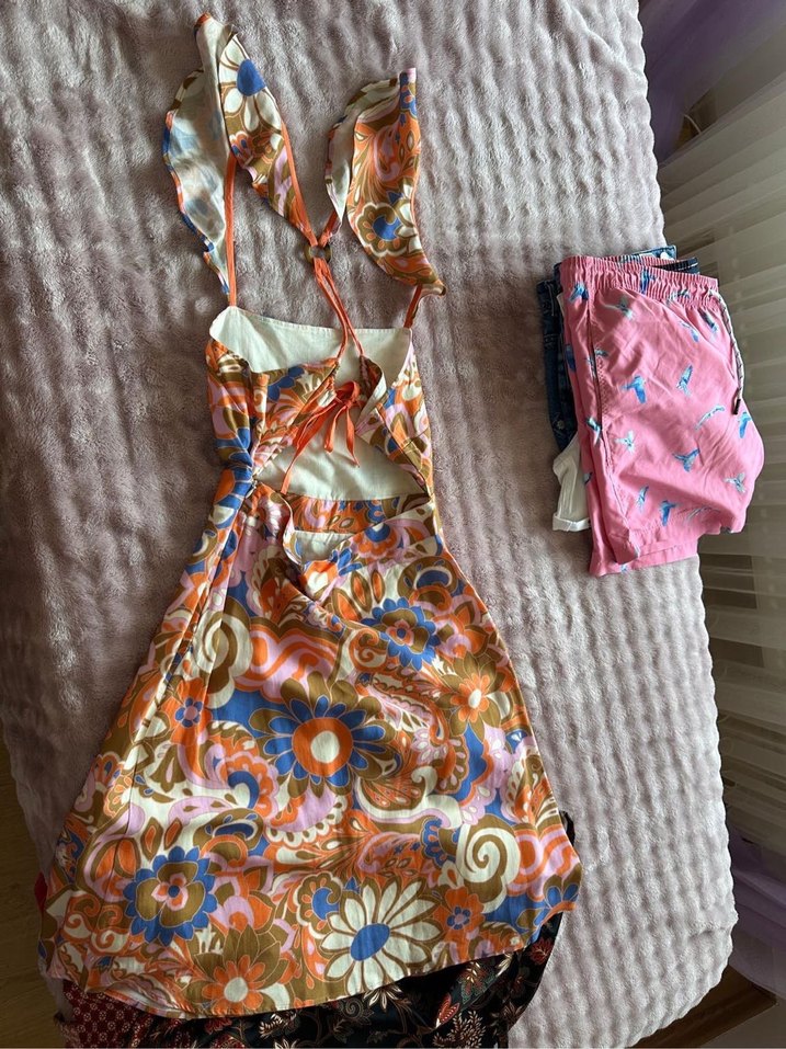 Bohem Çok Renkli Uzun Askılı Elbise Yargici - Görsel 2