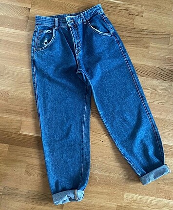 Zara yüksek bel mom jean