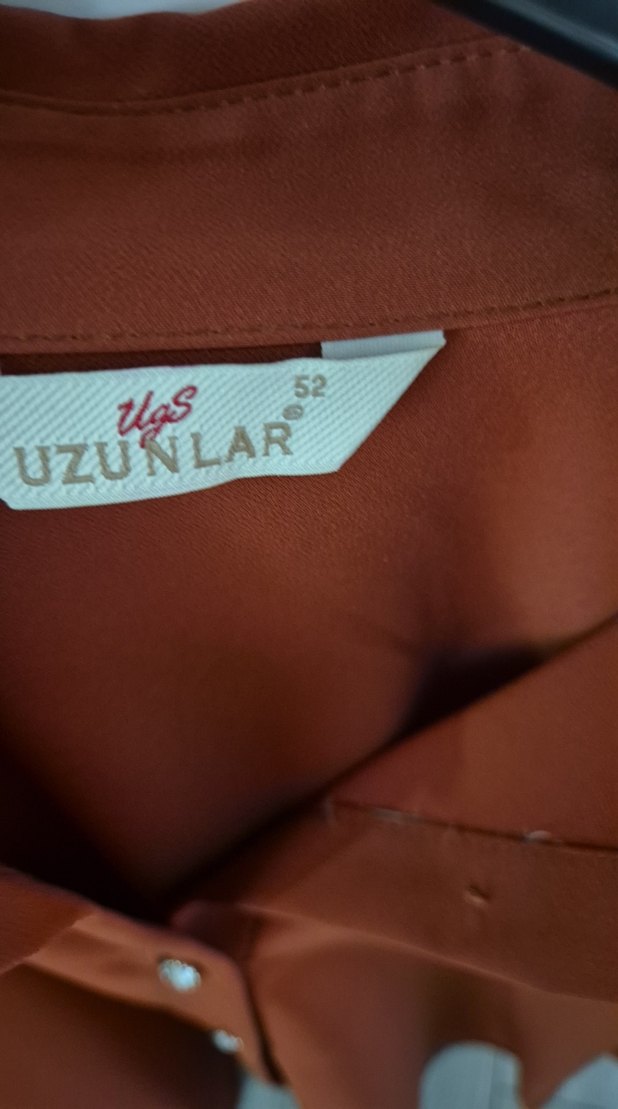 Turuncu  Düğmeli Hamile Bluzu - Görsel 3