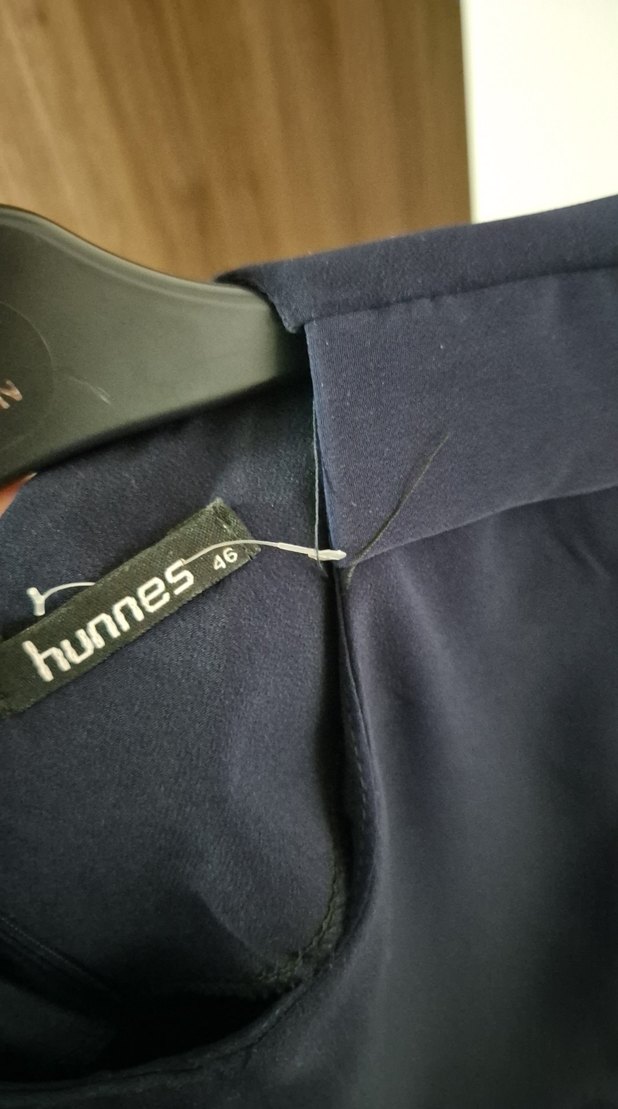 Düğmeli Mini Koyu larcıverti Kadın Bluz - Görsel 4