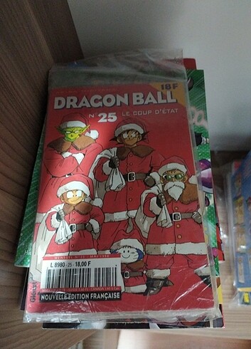 3 cilt Fransızca dragon ball ve tisorleri 