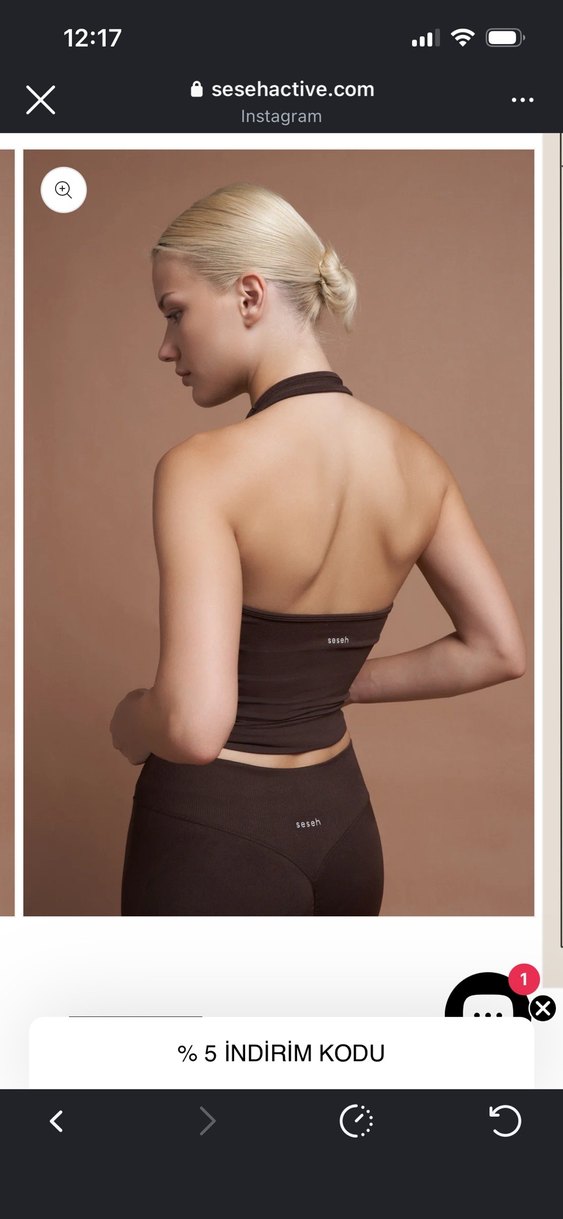 Kahverengi seseh üst - Görsel 2