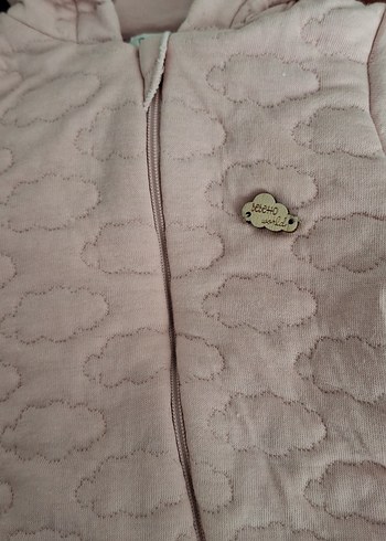 Kapüşonlu Pembe  Bebek Tulumu - Görsel 2