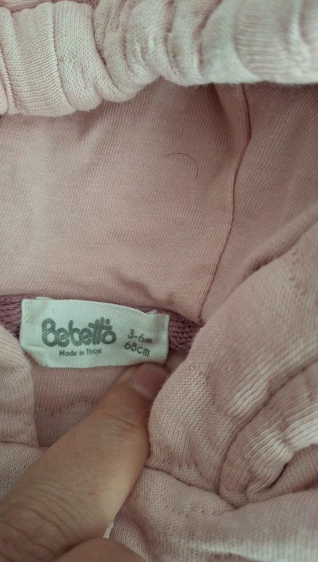 Kapüşonlu Pembe  Bebek Tulumu - Görsel 3