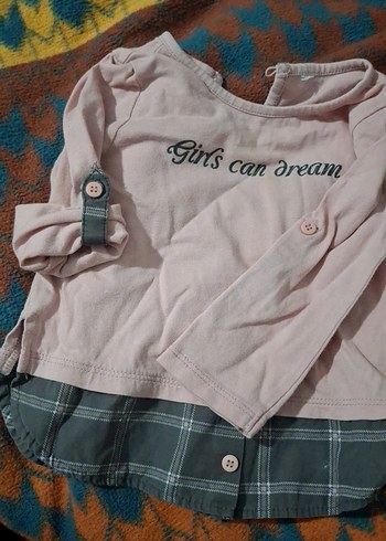 Kız Çocuk Pembe Uzun Kollu Pamuklu - Görsel 4