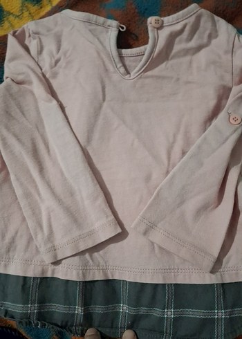 Kız Çocuk Pembe Uzun Kollu Pamuklu - Görsel 3