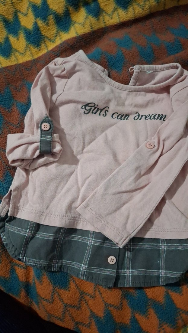 Kız Çocuk Pembe Uzun Kollu Pamuklu - Görsel 4