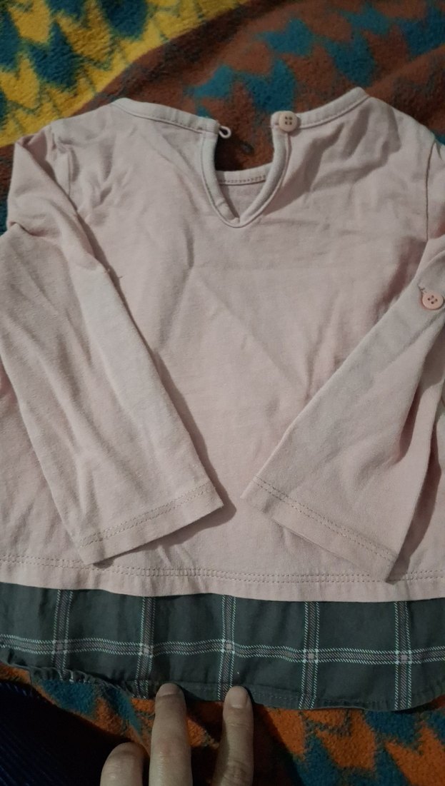 Kız Çocuk Pembe Uzun Kollu Pamuklu - Görsel 3