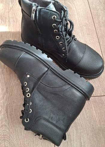 Siyah Bağcıklı Erkek Biker Bot - Görsel 3