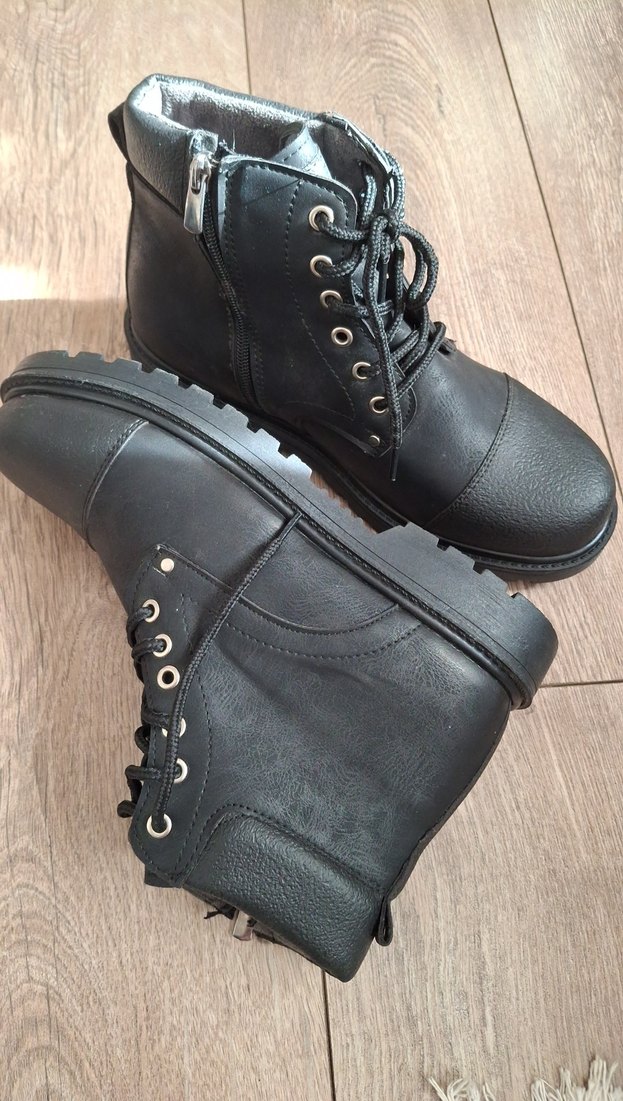 Siyah Bağcıklı Erkek Biker Bot - Görsel 3