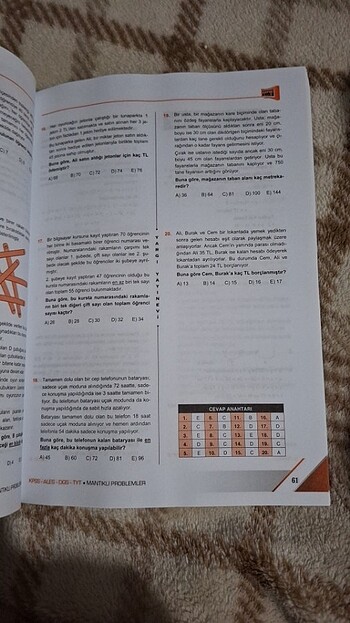 Beden Matematik soru bankası