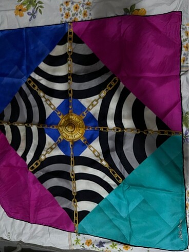 Desenli silk home şal tvil ipek