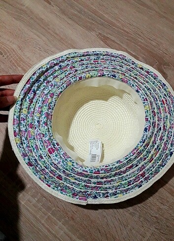 8-12 Yaş, 23 cm Beden çeşitli Renk Kız çocuk hasır şapka