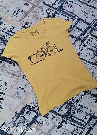 Mavi Jeans Sarı kısa kollu thisirt