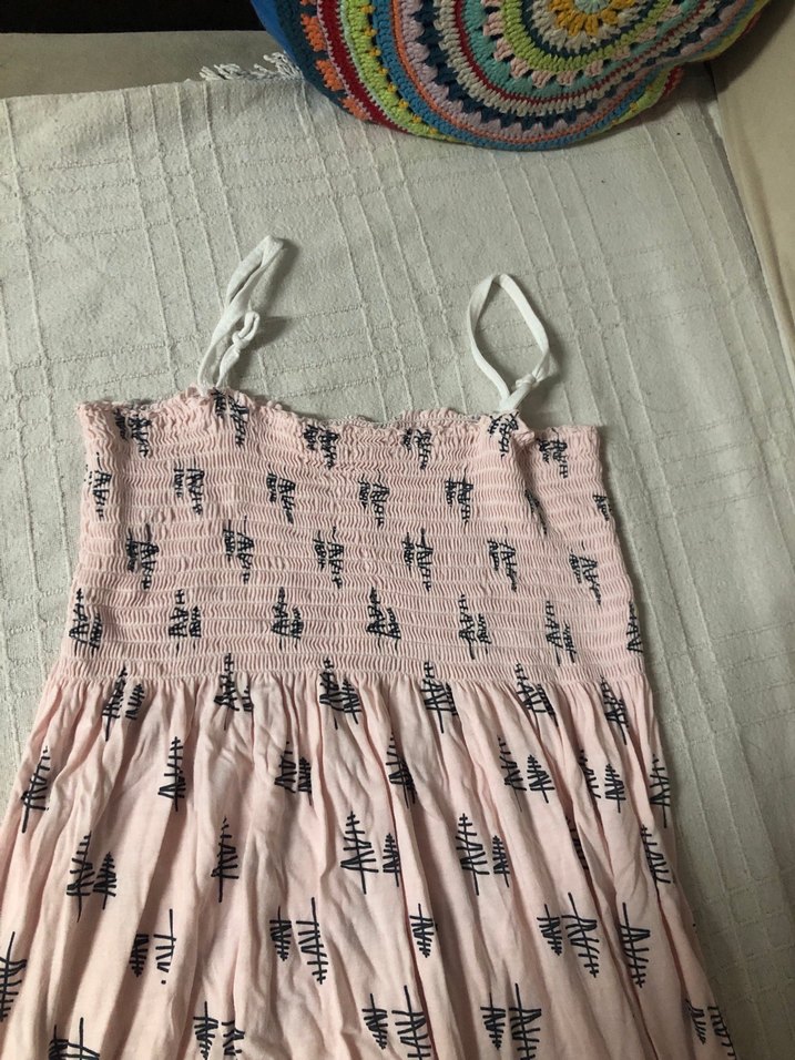 Pembe Bohem Uzun Piliseli Hamile Eteği - Görsel 2