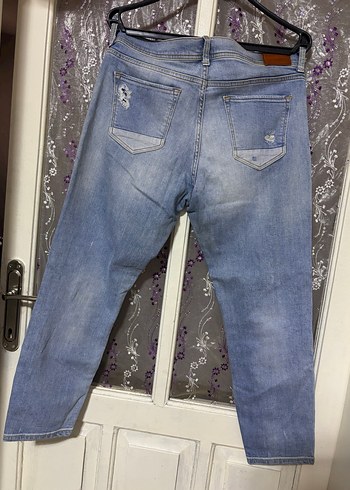 Colins Yırtık Mavi Kadın Kot Pantolon - Görsel 5