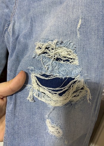 Colins Yırtık Mavi Kadın Kot Pantolon - Görsel 3