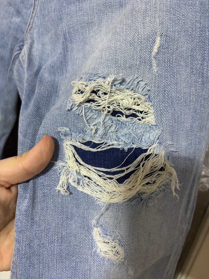 Colins Yırtık Mavi Kadın Kot Pantolon - Görsel 3