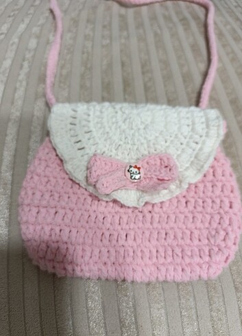 El örgüsü kız çocuğu çanta  - Görsel 2