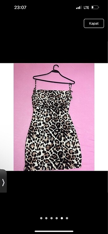 xs Beden Bershka leopar elbise