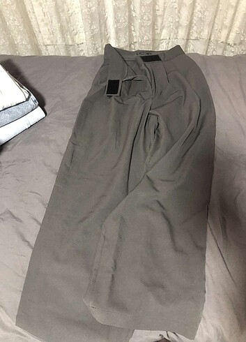 xs Beden gri Renk GRİ KUMAS PANTOLON