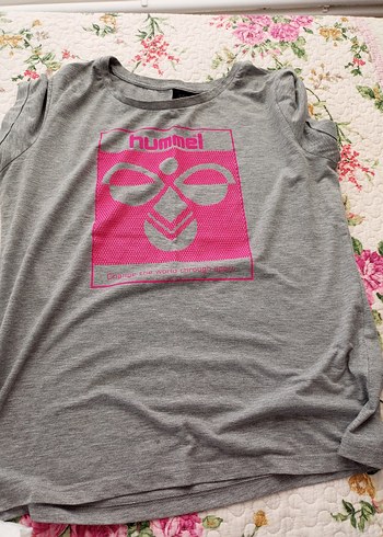 Hummel Gri Kız Tişörtü, Kolsuz, Baskılı