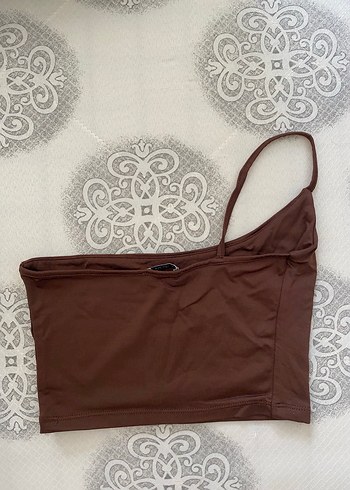 xs Beden Kadın Kahverengi Tek Askılı Bralet