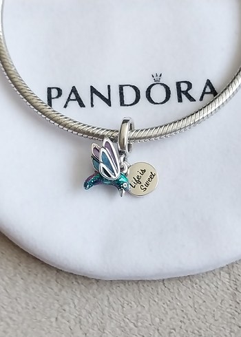 Pandora SİNEKKUŞU ÇİFT SALLANTILI CHARM