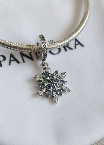  Beden mavi Renk IŞILTILI KAR TANESİ SALLANTILI CHARM
