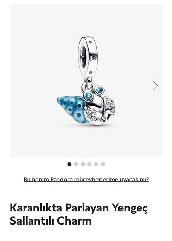 Karanlıkta Parlayan Yengeç Sallantılı Charm