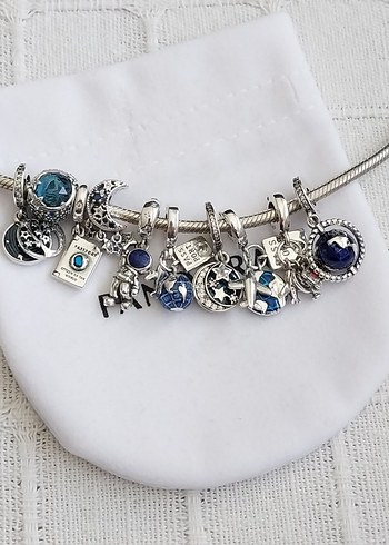 Beden mavi Renk GALAKSİ VE SEYAHAT SERİSİ CHARM ÇEŞİTLERİ
