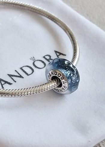Pandora PANDORA DALGALI KOYU MAVİ MURANO CAM OKYANUS CHARM