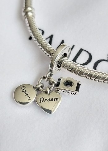 Pandora KAMERA, KALP VE PUSULA SALLANTILI CHARM