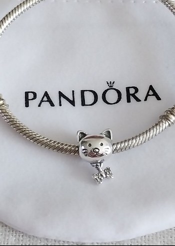 Pandora Kedi ve Fiyonk Charm
