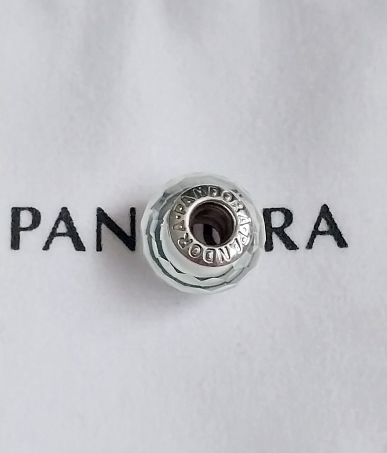 BEYAZ YÜZEYLİ CAM MURANO CHARM - Görsel 4