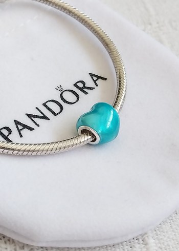 METALİK GÖKYÜZÜ MAVİSİ KALP CHARM - Görsel 3