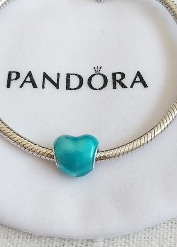 METALİK GÖKYÜZÜ MAVİSİ KALP CHARM - Görsel 5