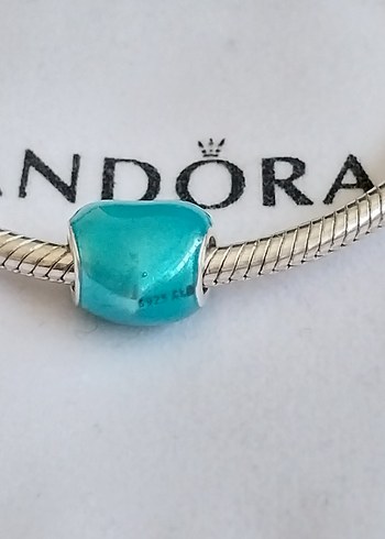 METALİK GÖKYÜZÜ MAVİSİ KALP CHARM - Görsel 4