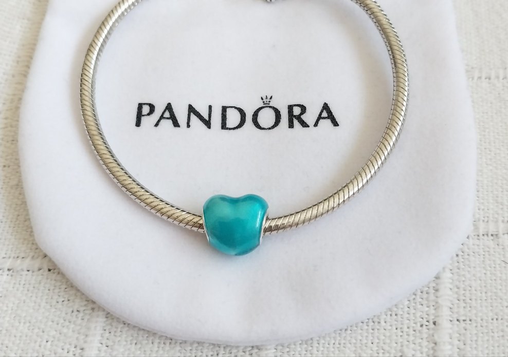 METALİK GÖKYÜZÜ MAVİSİ KALP CHARM - Görsel 5