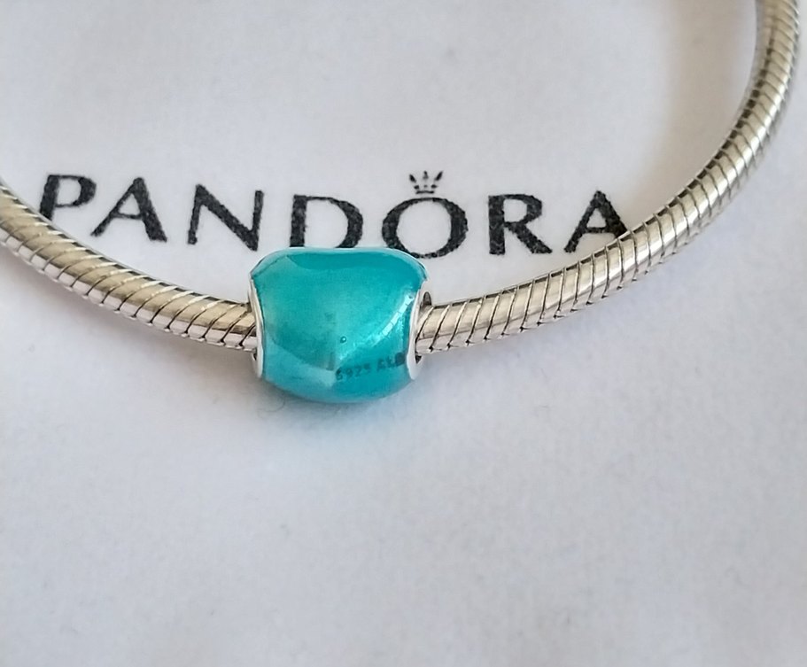 METALİK GÖKYÜZÜ MAVİSİ KALP CHARM - Görsel 4