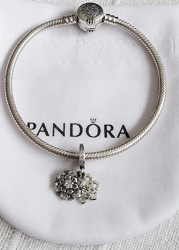 Işıltılı Kar Tanesi Çift Sallantılı Charm - Görsel 6