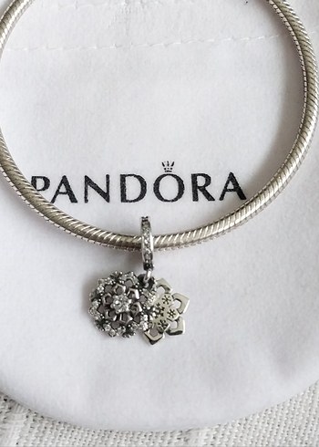 Işıltılı Kar Tanesi Çift Sallantılı Charm - Görsel 5