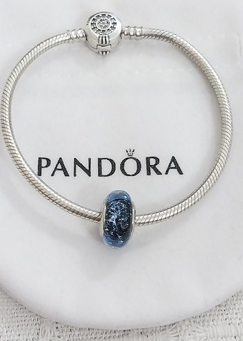 DALGALI KOYU MAVİ  CAM MURANO CHARM - Görsel 5