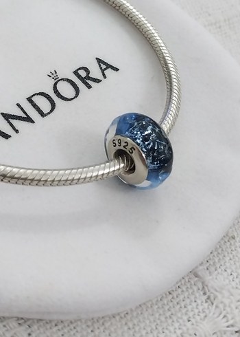 DALGALI KOYU MAVİ  CAM MURANO CHARM - Görsel 4