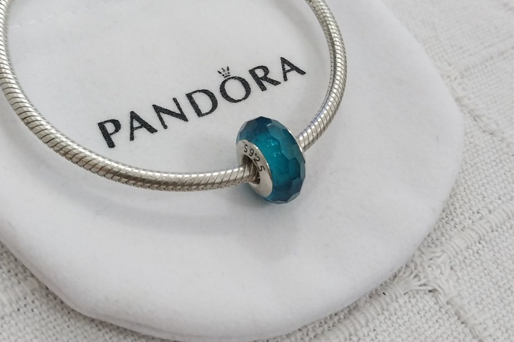 TURKUAZ RENKLİ CAM MURANO CHARM - Görsel 2