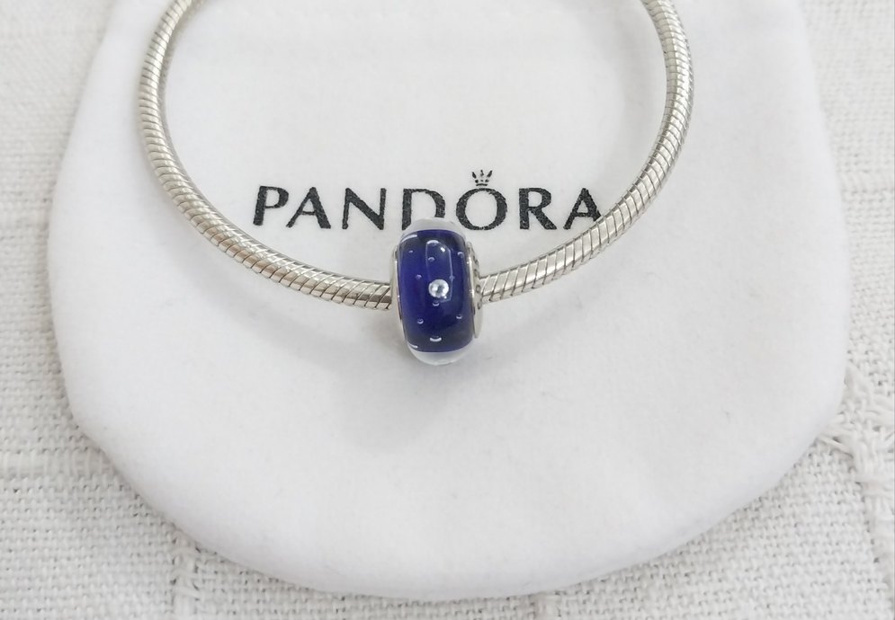 KOYU MAVİ CAM MURANO CHARM - Görsel 2