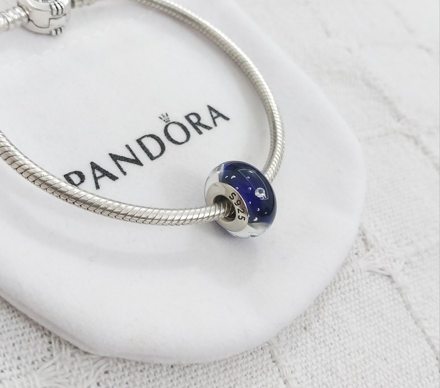 KOYU MAVİ CAM MURANO CHARM - Görsel 3