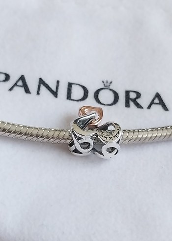 İKİ RENKLİ KAFES İŞİ SONSUZ KALP CHARM - Görsel 4